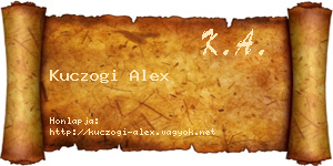 Kuczogi Alex névjegykártya
